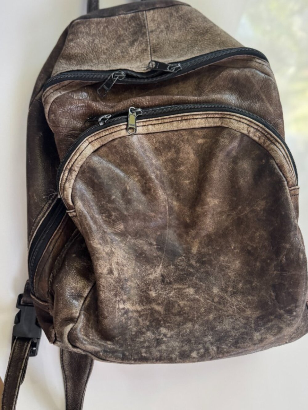 Leather Backpack Knapsack
